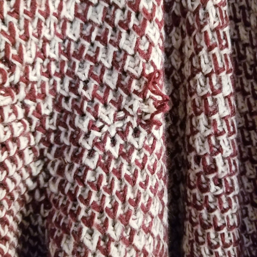 Nwt thml burgundy knit open front cardigan_4